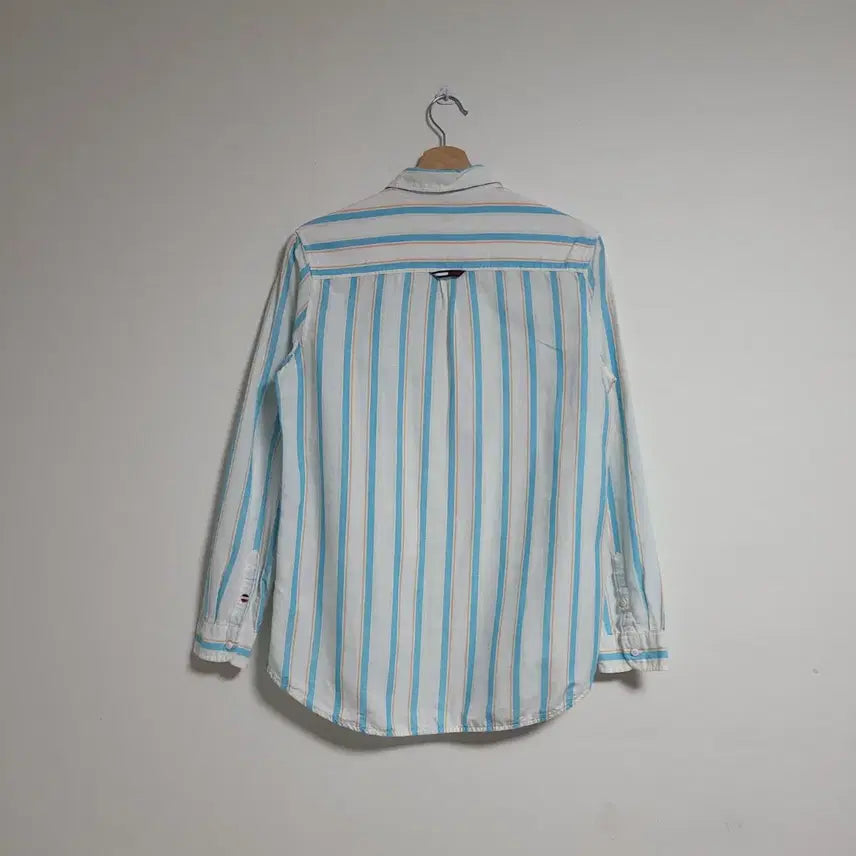 [BUNJANG] Tommy Jeans Striped Linen Shirt / (M) 타미진스 스트라이프 긴팔 마 셔츠 남방