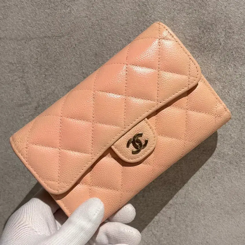 [BUNJANG] Chanel Caviar Flap Wallet / { OS / 신형 } 샤넬 캐비어 플랩 반지갑