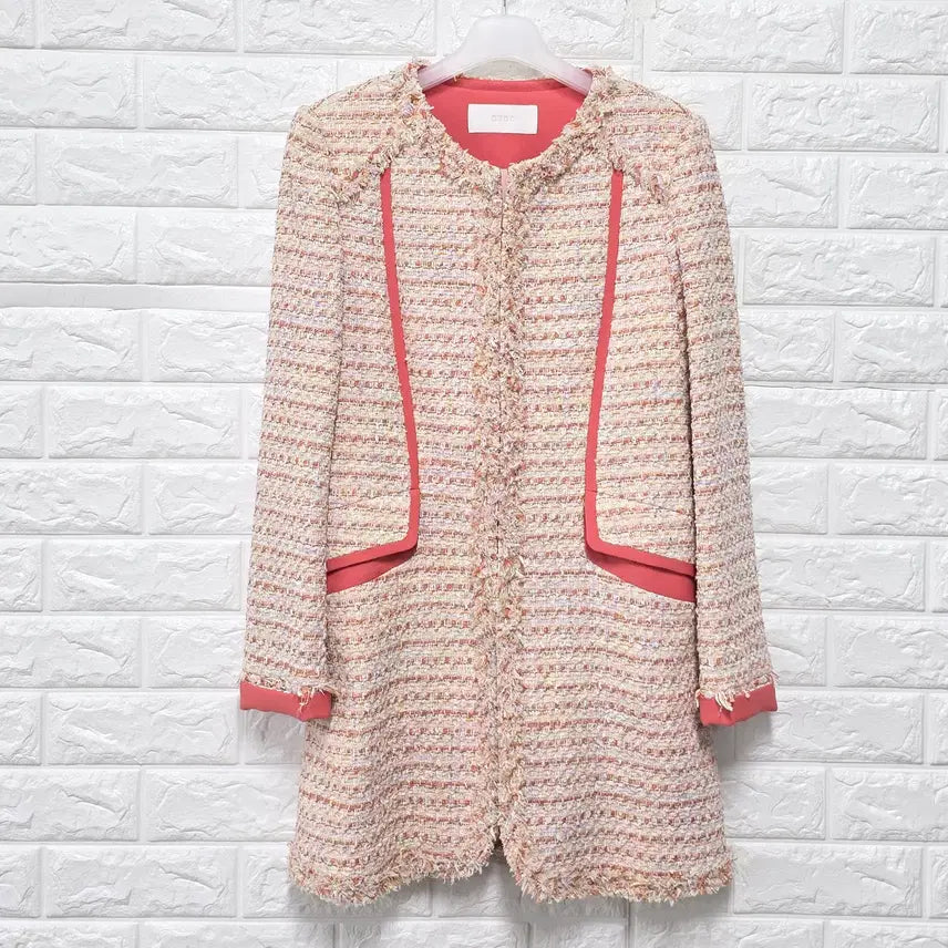 [BUNJANG] OZOC Pink Tweed Jacket / M 오조크 OZOC 핑크 트위드 자켓 C984