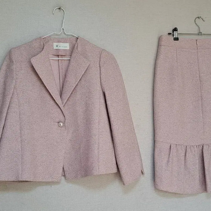 [BUNJANG] IT Misha Pink Tweed Suit Set / it 미샤 핑크 트위드 정장 세트