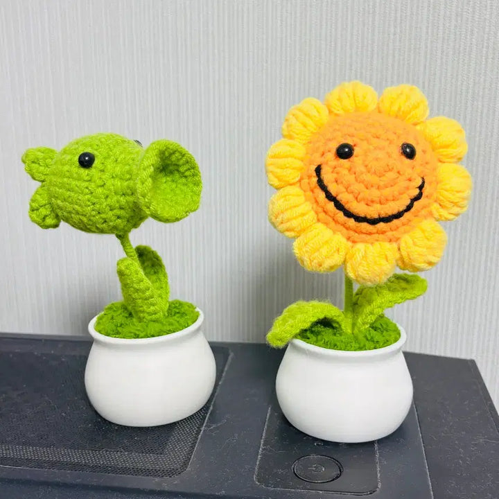 [BUNJANG] Plants vs. Zombies Crochet Set / 식물 vs 좀비 플랜트 앤 좀비 게임 뜨개질 2종