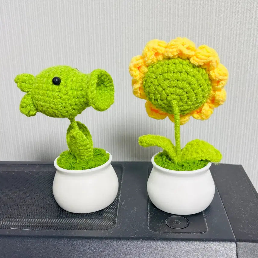 [BUNJANG] Plants vs. Zombies Crochet Set / 식물 vs 좀비 플랜트 앤 좀비 게임 뜨개질 2종