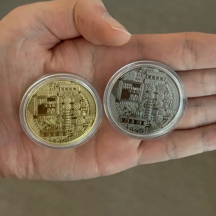 [BUNJANG] Bitcoin Commemorative Coin (Gold/Silver) / [소장용] 비트코인 실물 기념 주화 (골드/실버)