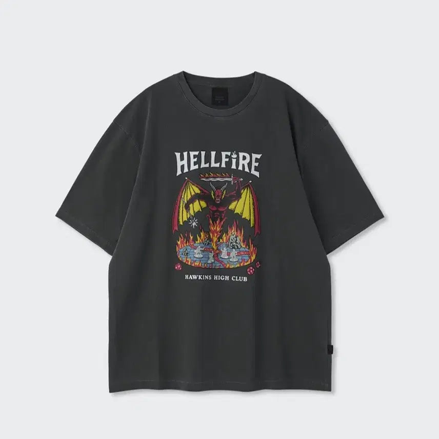 [BUNJANG] Stranger Things Hellfire Club T-shirt / 기묘한 이야기 헬파이어 클럽 반팔 티셔츠