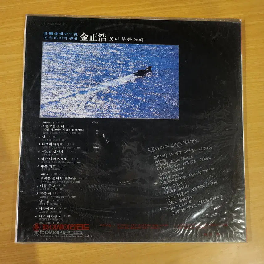 [BUNJANG] Kim Jung Ho Final Album LP / 김정호(전속마지막앨범) LP / 미개봉