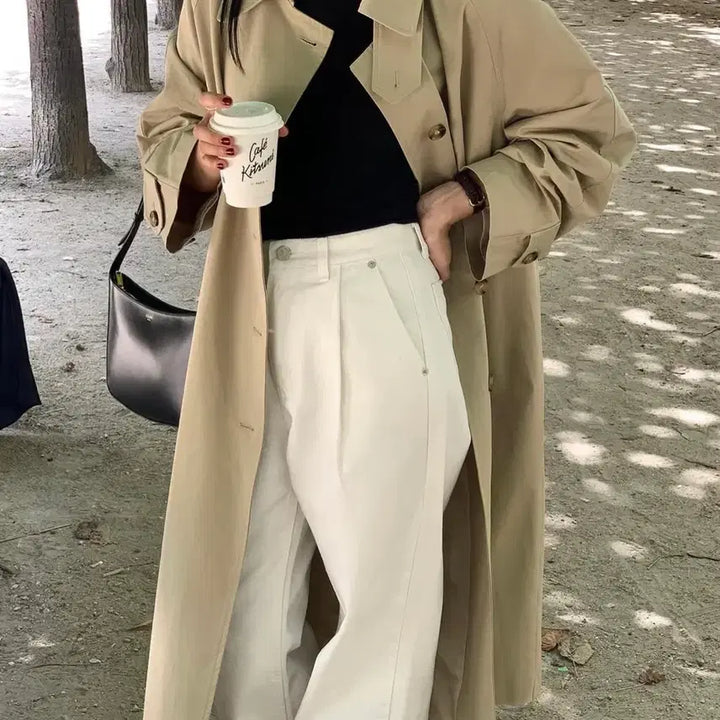 [BUNJANG] LeMore Classic Trench Coat (Sand Beige) / 르모어 클래식 트렌치코트 (샌드베이지)