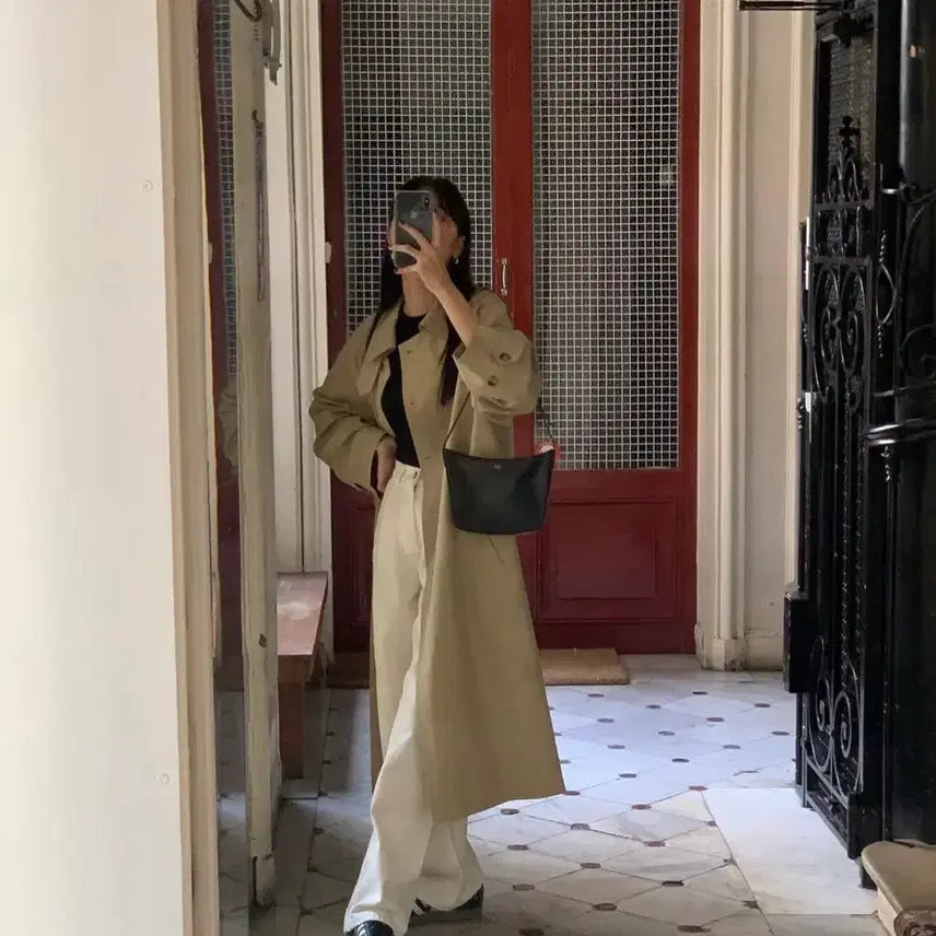 [BUNJANG] LeMore Classic Trench Coat (Sand Beige) / 르모어 클래식 트렌치코트 (샌드베이지)