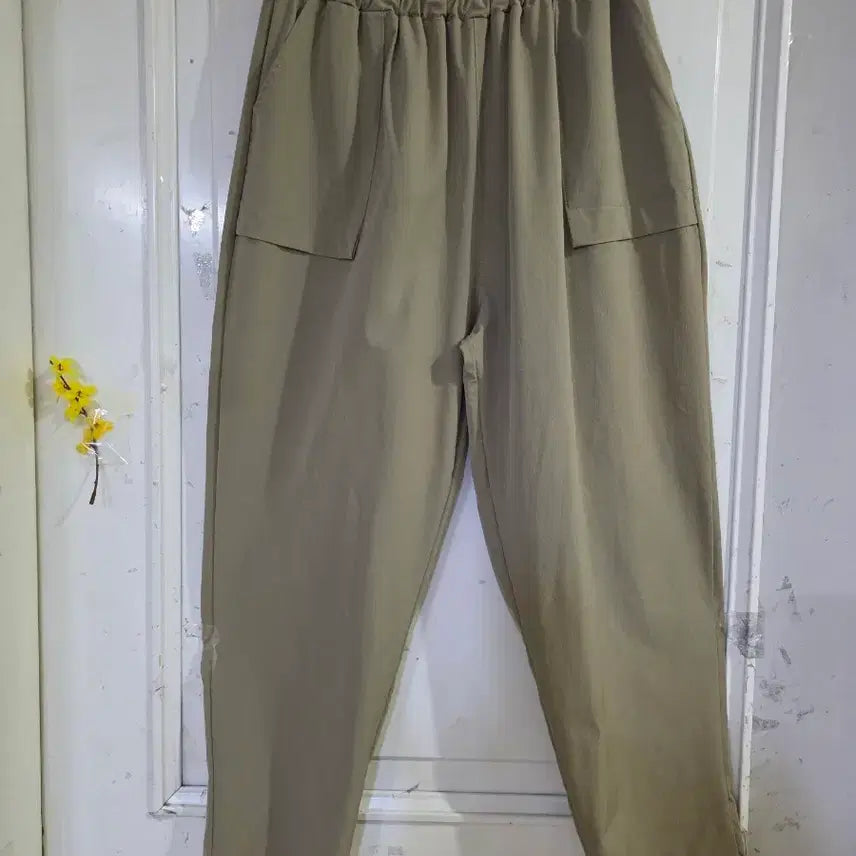[BUNJANG] Spring Summer Breathable Elastic Waist Baggy Pants / 봄 여름  바스락. 스판 밴딩. 베기통바지  깨끗해요  77사이즈