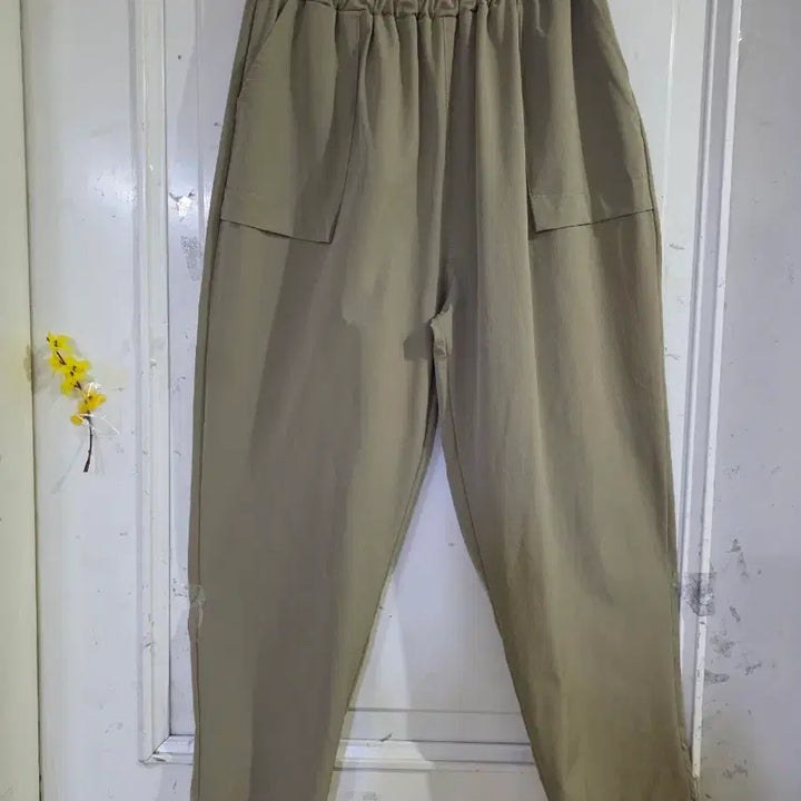 [BUNJANG] Spring Summer Breathable Elastic Waist Baggy Pants / 봄 여름  바스락. 스판 밴딩. 베기통바지  깨끗해요  77사이즈