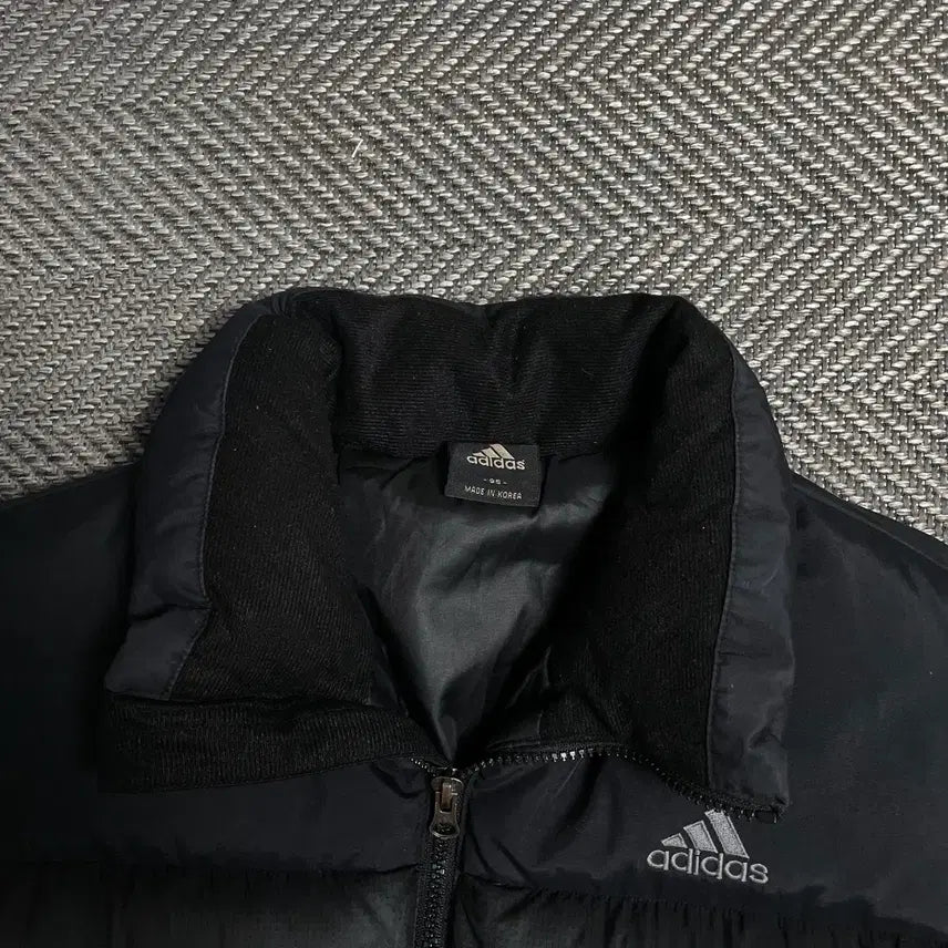 [BUNJANG] Adidas Duck Down Puffer Jacket Black / 아디다스 자수로고 덕 다운 푸퍼 패딩 블랙o 5395
