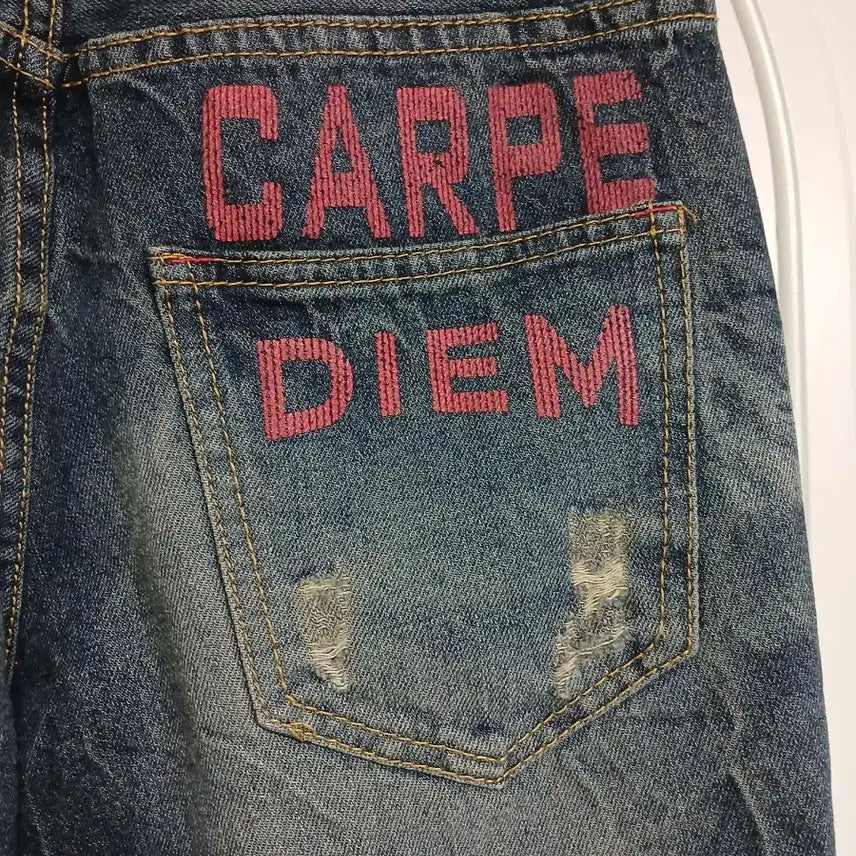 [BUNJANG] CARPE DIEM Washed Denim 7/10 Jeans / CARPE. DIEM 남성 청바지 7부 남자 데님청바지반바지