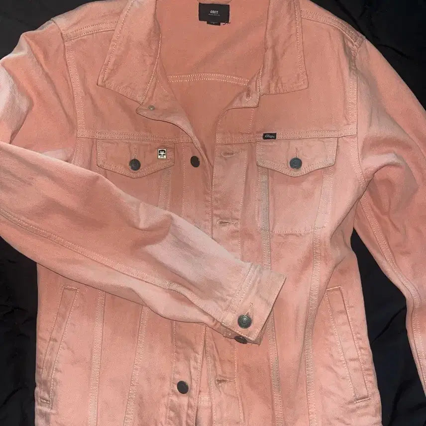[BUNJANG] Obey Pink Denim Jacket (S) / 오베이 핑크데님자켓 s