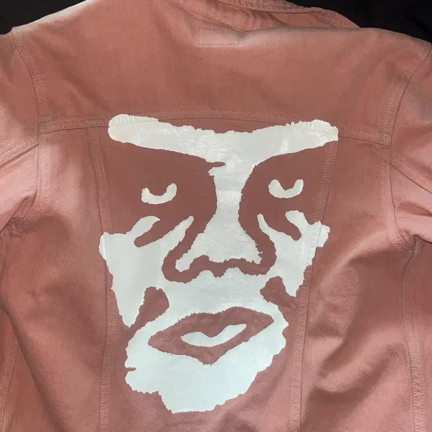 [BUNJANG] Obey Pink Denim Jacket (S) / 오베이 핑크데님자켓 s