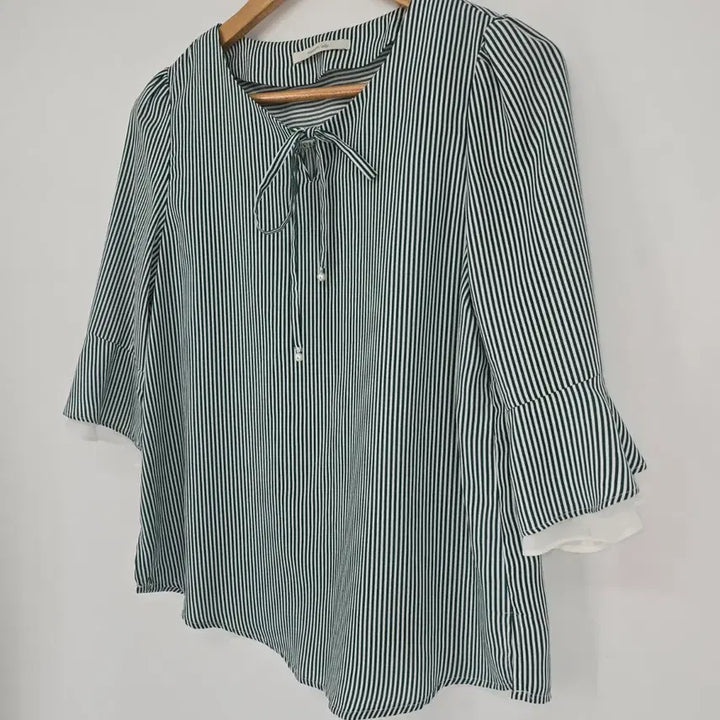 [BUNJANG] Kenneth Lady Striped Blouse / 케네스레이디의 스트라이프 블라우스 7부