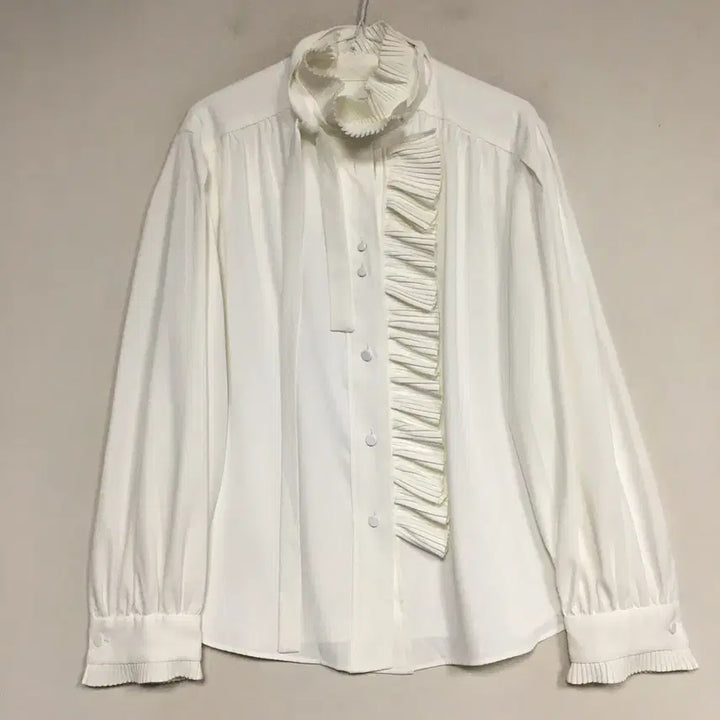 [BUNJANG] Lucky Chouette Ruffle Tie Blouse / 럭키슈에뜨 러플 타이 블라우스