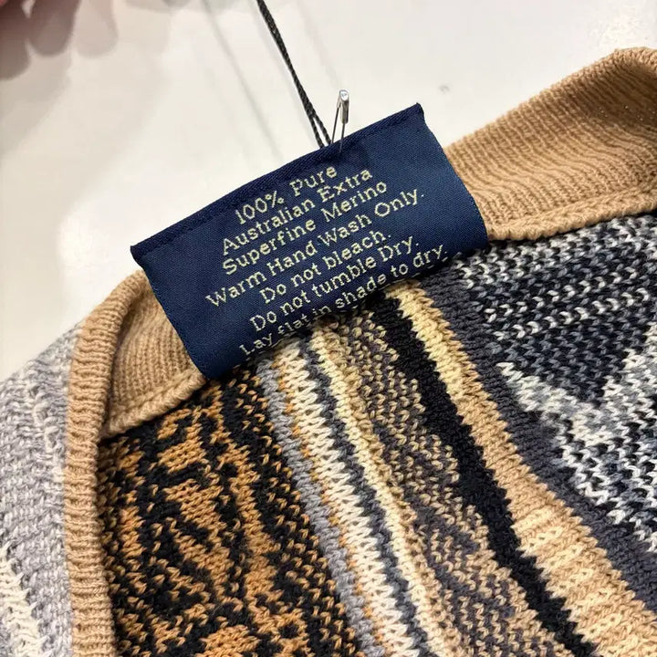 [BUNJANG] CARLO ALBERTO Gold Pattern Cardigan / [S] CARLO ALBERTO 쿠지맛 골드 패턴 가디건