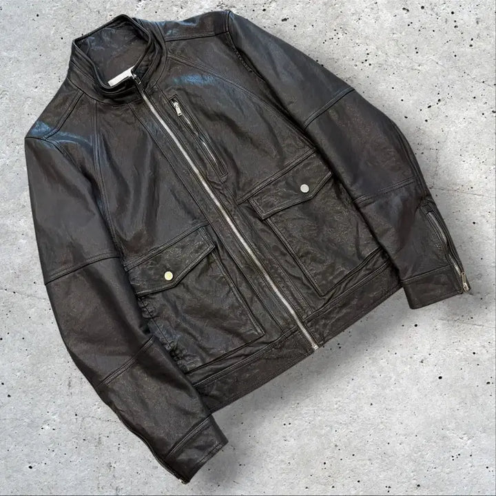 [BUNJANG] Liver Classy Lambskin Leather Jacket / [100] 19FW 리버클래시 양가죽 블랙 레더 자켓