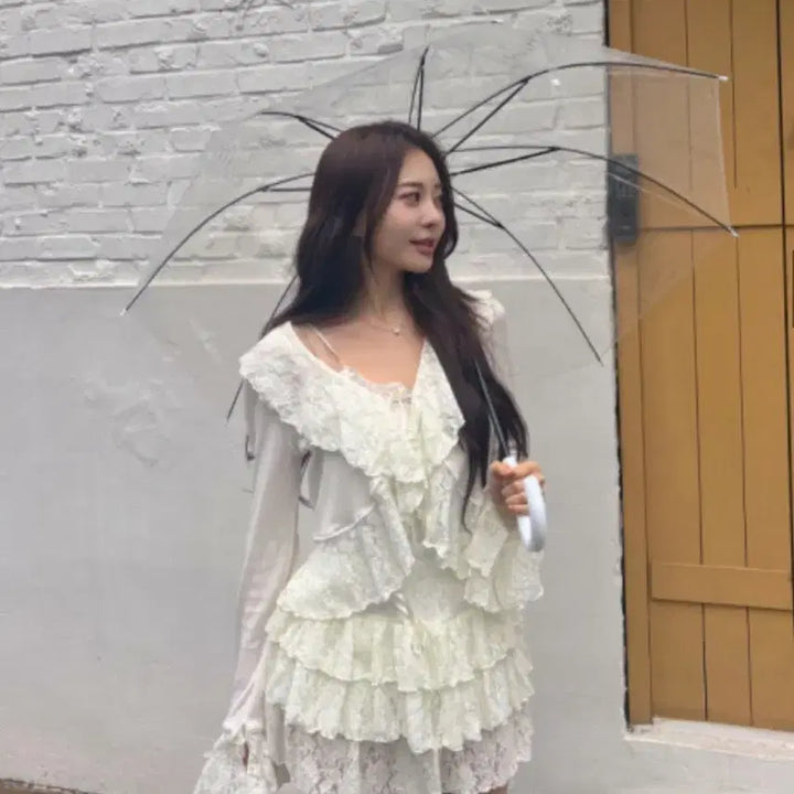 [BUNJANG] Roar Aori Ruffle Lace Cardigan / [미착용] 아옳이 로아르 러플 레이스 가디건