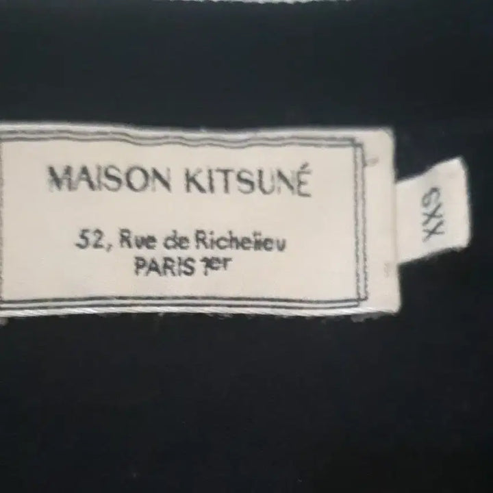 [BUNJANG] Maison Kitsune Fox Patch Black Cardigan / 메종키츠네 폭스 패치 블랙 가디건