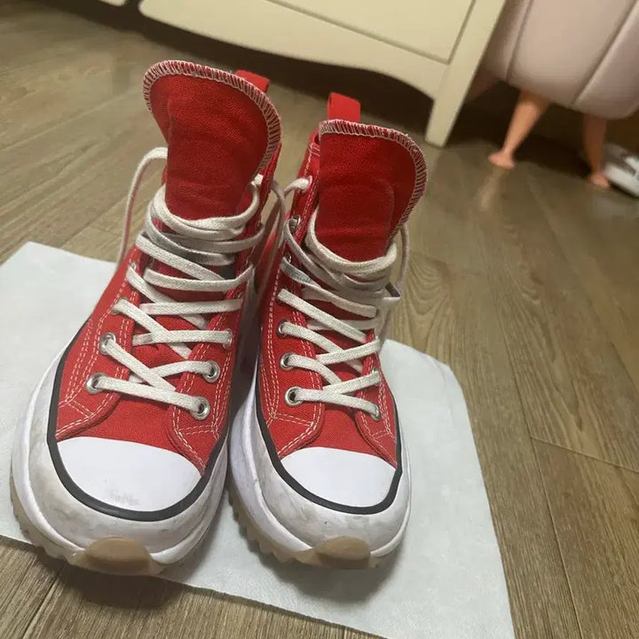[BUNJANG] Converse Run Star Hike Red Sneakers / 컨버스 하이크 런스타
