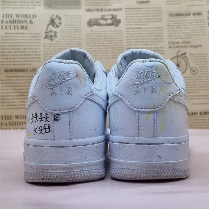 [BUNJANG] Nike Air Force 1 Custom Sneakers 240 / 나이키 에어포스1 커스텀 운동화 240