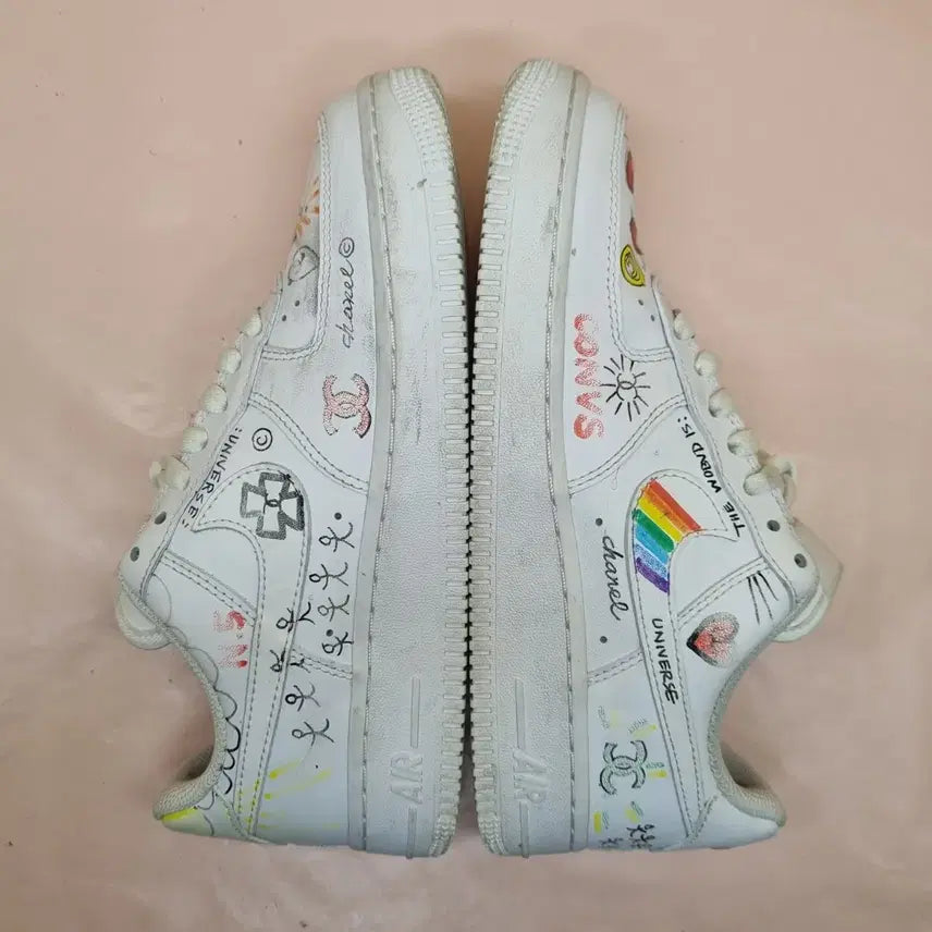 [BUNJANG] Nike Air Force 1 Custom Sneakers 240 / 나이키 에어포스1 커스텀 운동화 240