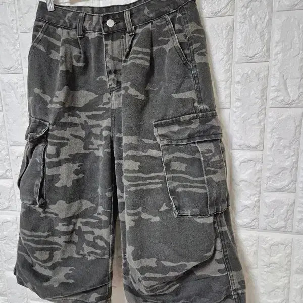 [BUNJANG] Vintage Bermuda Cargo Pants / 여자 버뮤다팬츠 카모카고 여자 빈티지 데님7부바지28