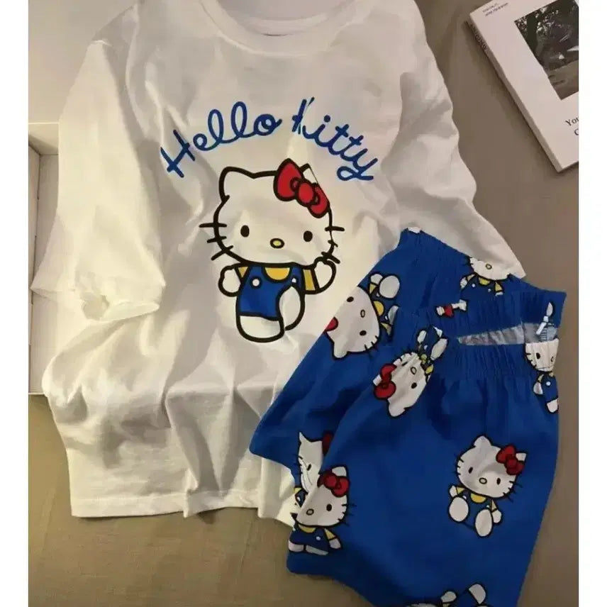 [BUNJANG] Hello Kitty Blue Pajama Set / 블루 헬로키티 잠옷세트