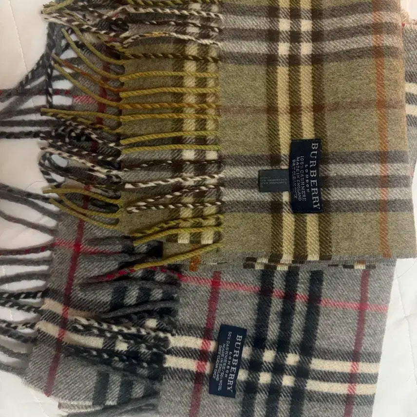 [BUNJANG] Burberry Cashmere Muffler Bundle / 정품) 버버리 캐시미어 머플러 2개 일괄