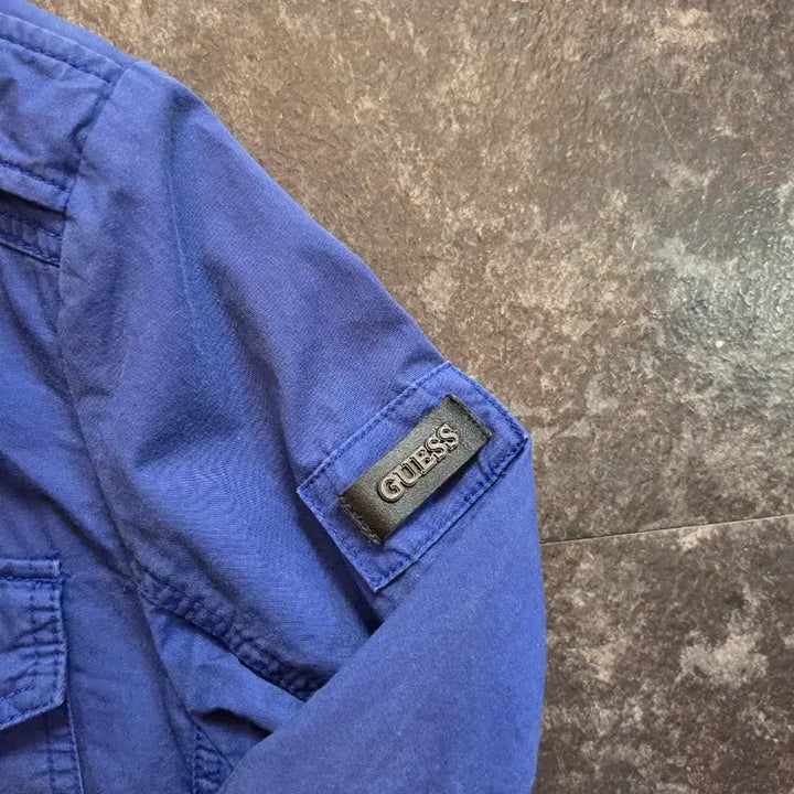 [BUNJANG] GUESS Blue Cotton Field Jacket / 게스(GUESS)블루 야상 스타일 면 자켓
