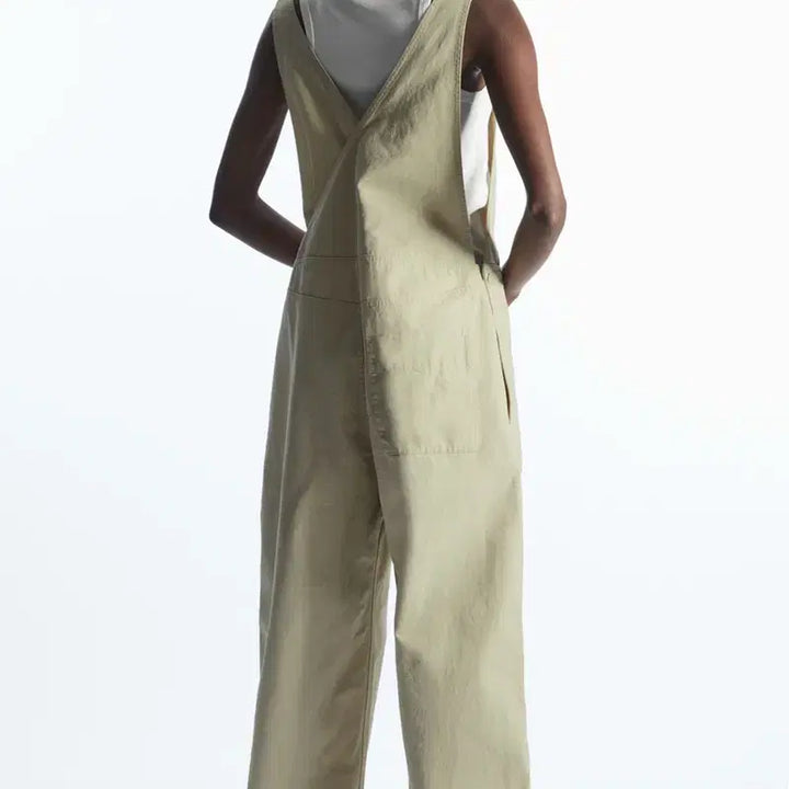 [BUNJANG] COS Beige Overalls Wide Pants / 코스 COS / 베이지 오버롤 멜빵 와이드 팬츠 와이드덩거리