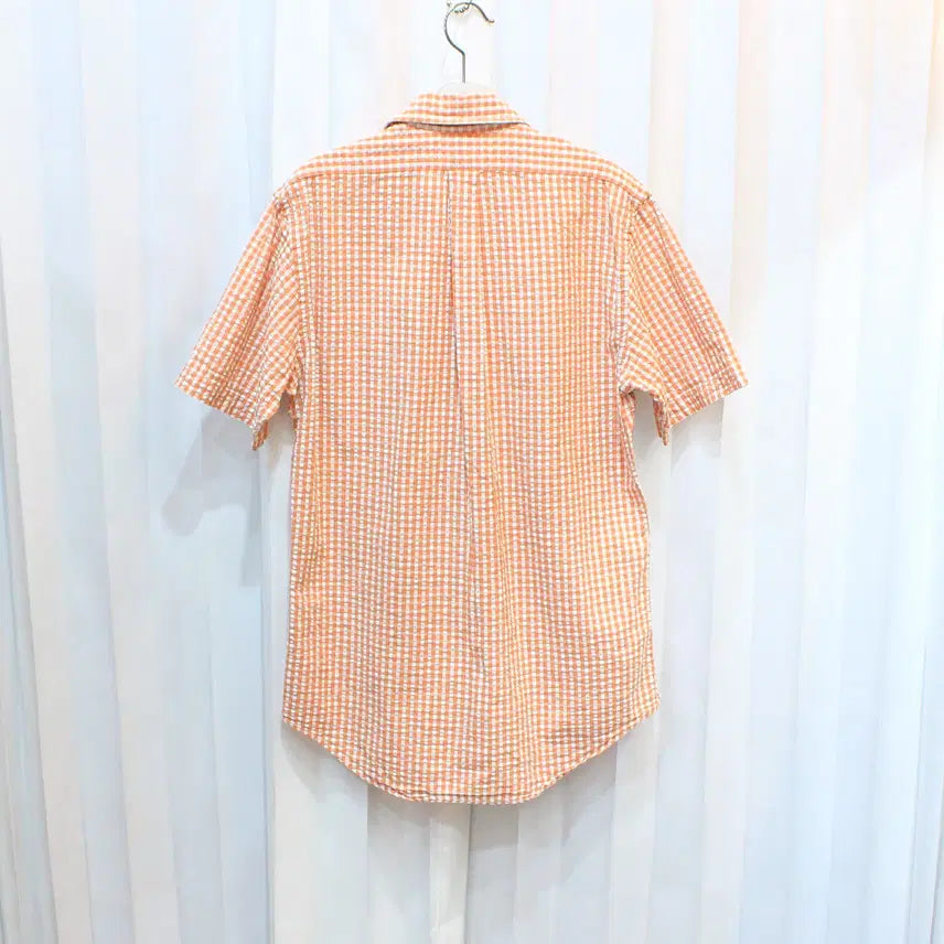 [BUNJANG] Brooks Brothers Check Pattern Short Sleeve Shirt / S 브룩스브라더스 체크패턴 반팔 셔츠 b908
