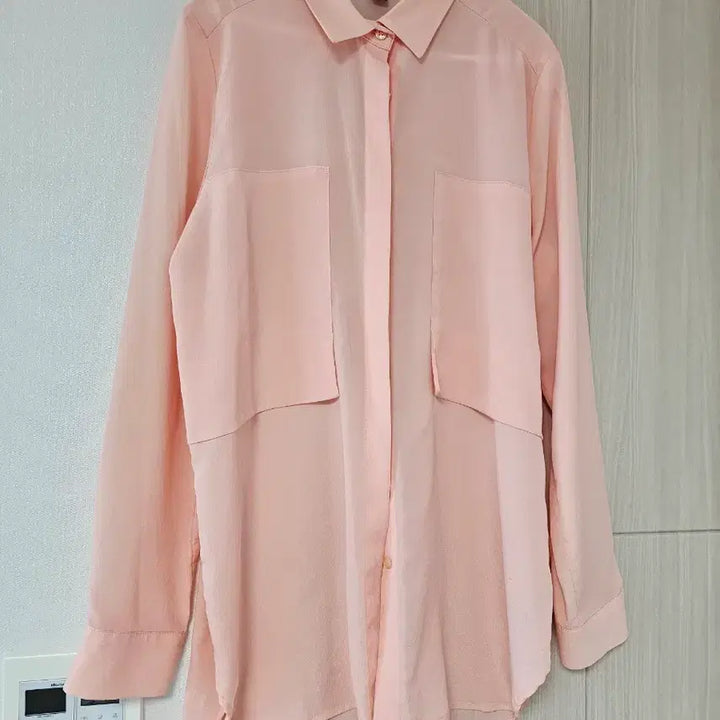 [BUNJANG] Pink Long Blouse / 핑크 롱 블라우스