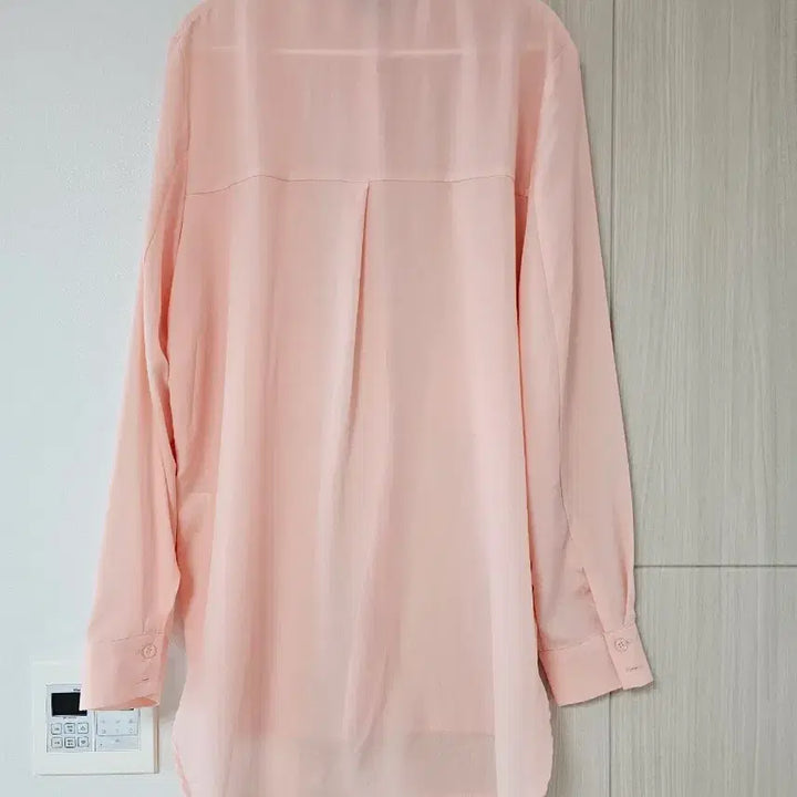 [BUNJANG] Pink Long Blouse / 핑크 롱 블라우스