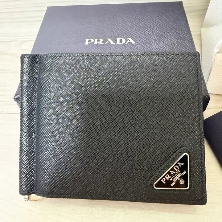 [BUNJANG] Prada Saffiano Leather Money Clip Wallet / 프라다 머니클립 풀박스 새상품급