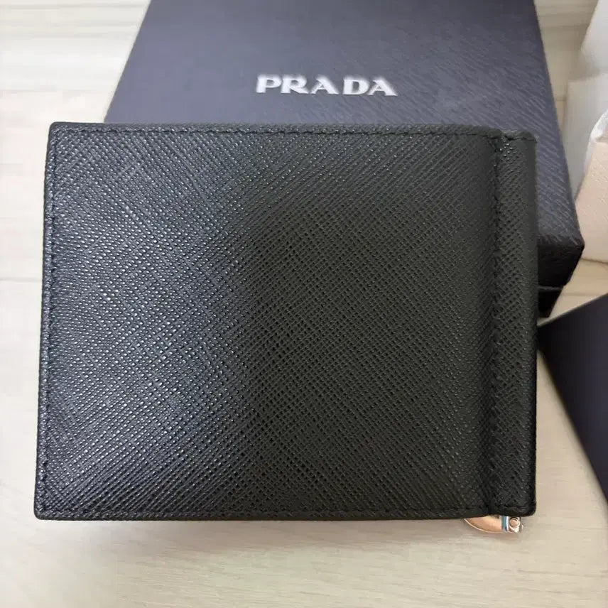[BUNJANG] Prada Saffiano Leather Money Clip Wallet / 프라다 머니클립 풀박스 새상품급