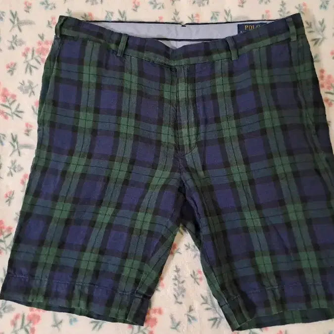 [SOLD OUT] 폴로 랄프 로렌 블랙와치 린넨 슬림핏 쇼츠