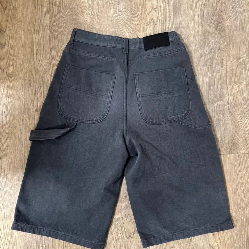 [BUNJANG] 9999 Archive Double Knee Bermuda Pants Charcoal / 9999아카이브 더블니 버뮤다 팬츠 차콜