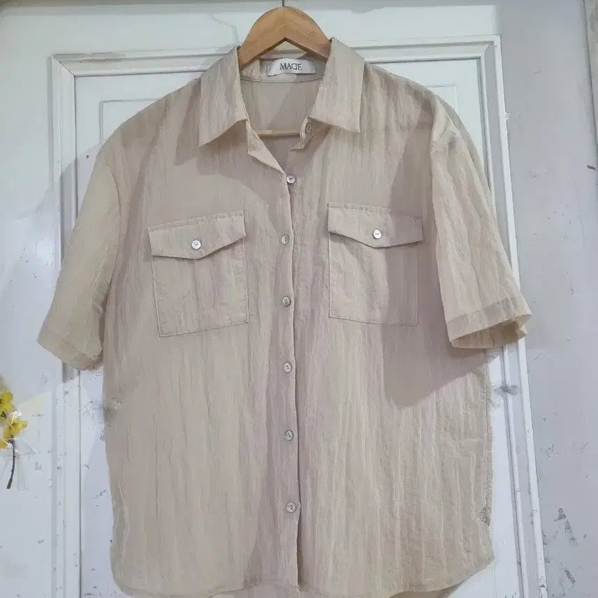 [BUNJANG] Premium Summer Crinkle Shirt / 여름 시원한 고급스러운 바스락 남방셔츠. 가슴단면53
