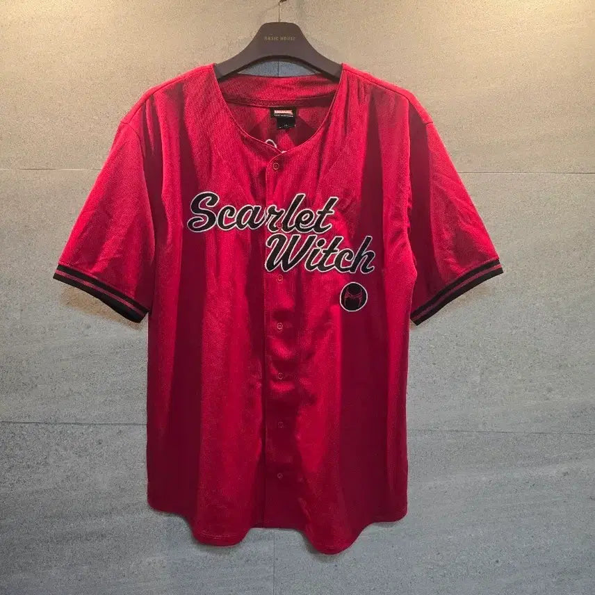 [BUNJANG] Marvel Scarlet Witch Maximoff Baseball Jersey / 마블 스칼렛 위치 맥시모프. 베이스볼 저지!
