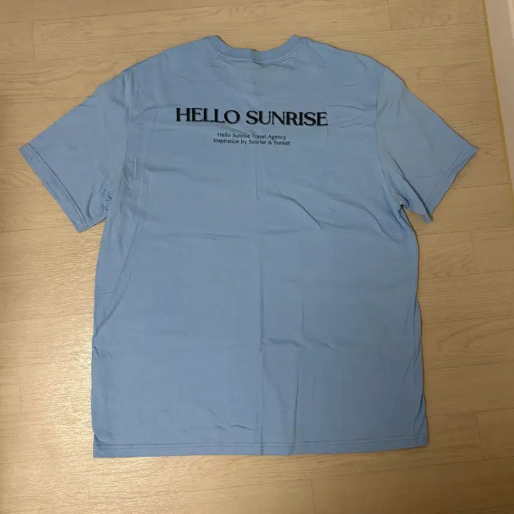 [BUNJANG] Hello Sunrise Sky Blue T-shirt / 헬로선라이즈 반팔티