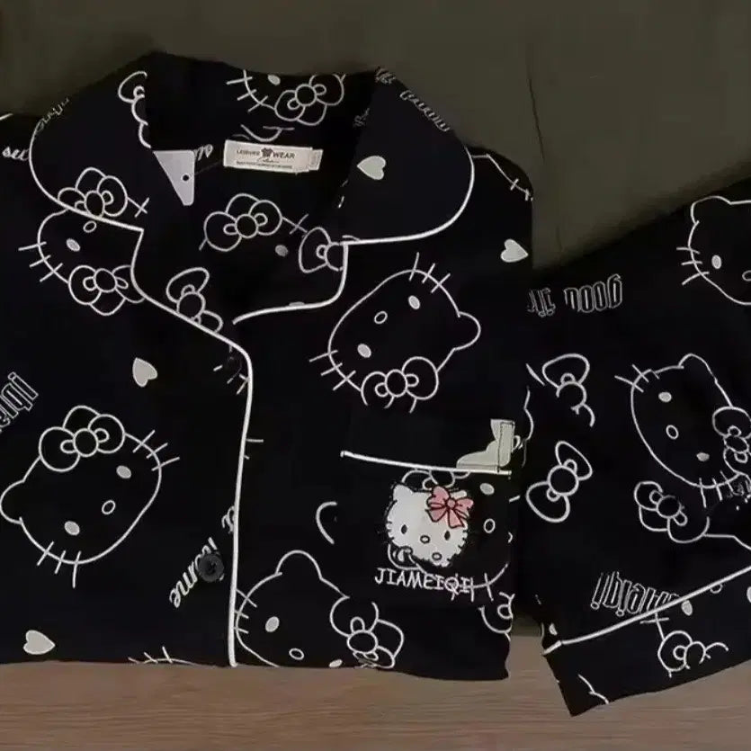 [SOLD OUT] 블랙 키티 잠옷세트