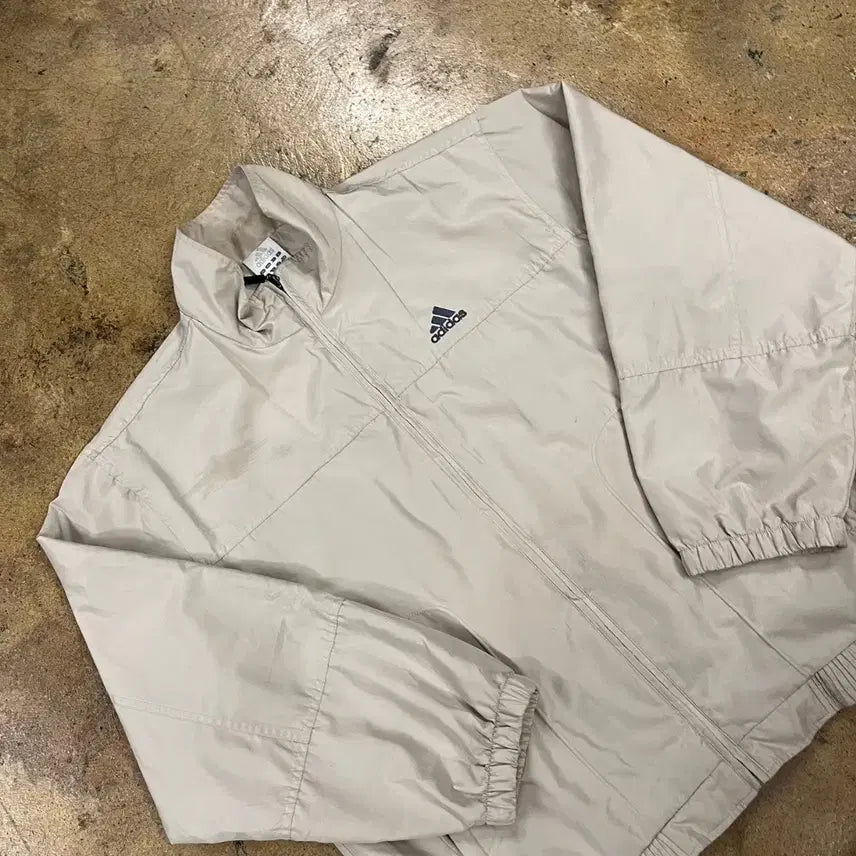 [BUNJANG] Adidas Ivory Windbreaker Jacket / [정품/95] 아디다스 아이보리 바람막이 자켓