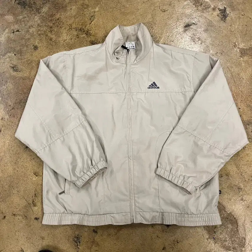 [BUNJANG] Adidas Ivory Windbreaker Jacket / [정품/95] 아디다스 아이보리 바람막이 자켓
