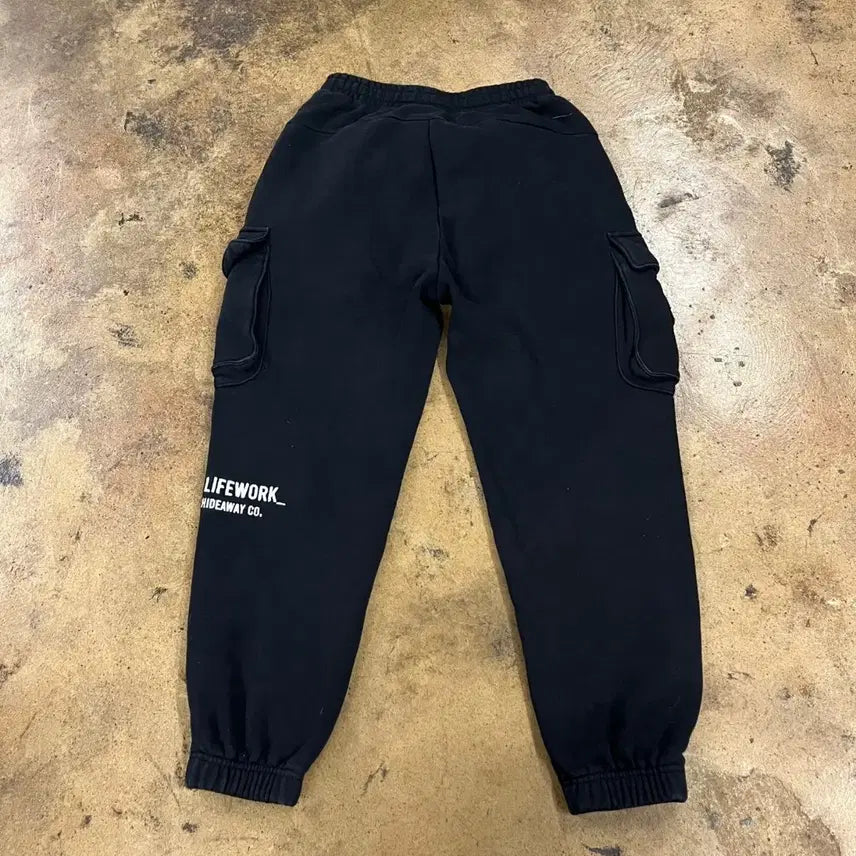 [BUNJANG] Lifework Black Cargo Jogger Training Pants / [정품] 라이프워크 블랙 카고 조거 트레이닝 바지