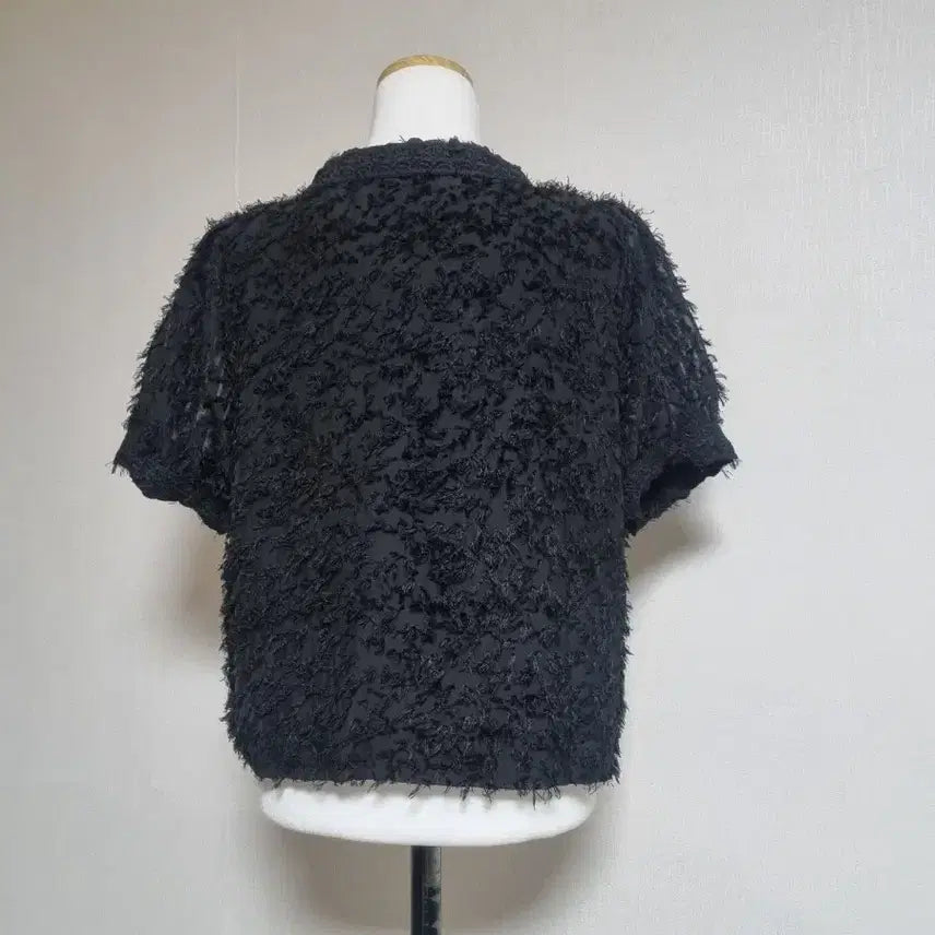 [BUNJANG] Black Pearl Button Blouse / 블랙 펄 버튼 블라우스
