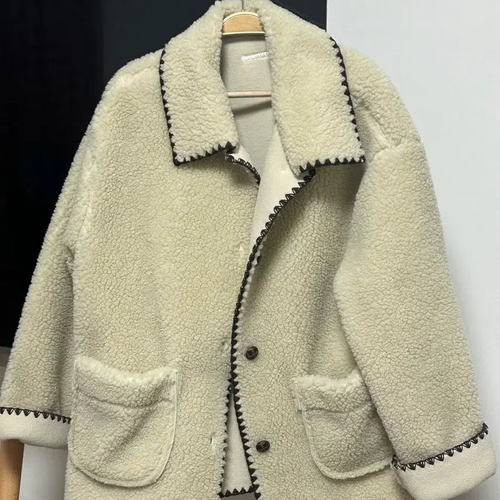 [BUNJANG] Edaul Reversible Fleece Mustang Jacket / 어다울 플리스 리버시블 뽀글이 무스탕