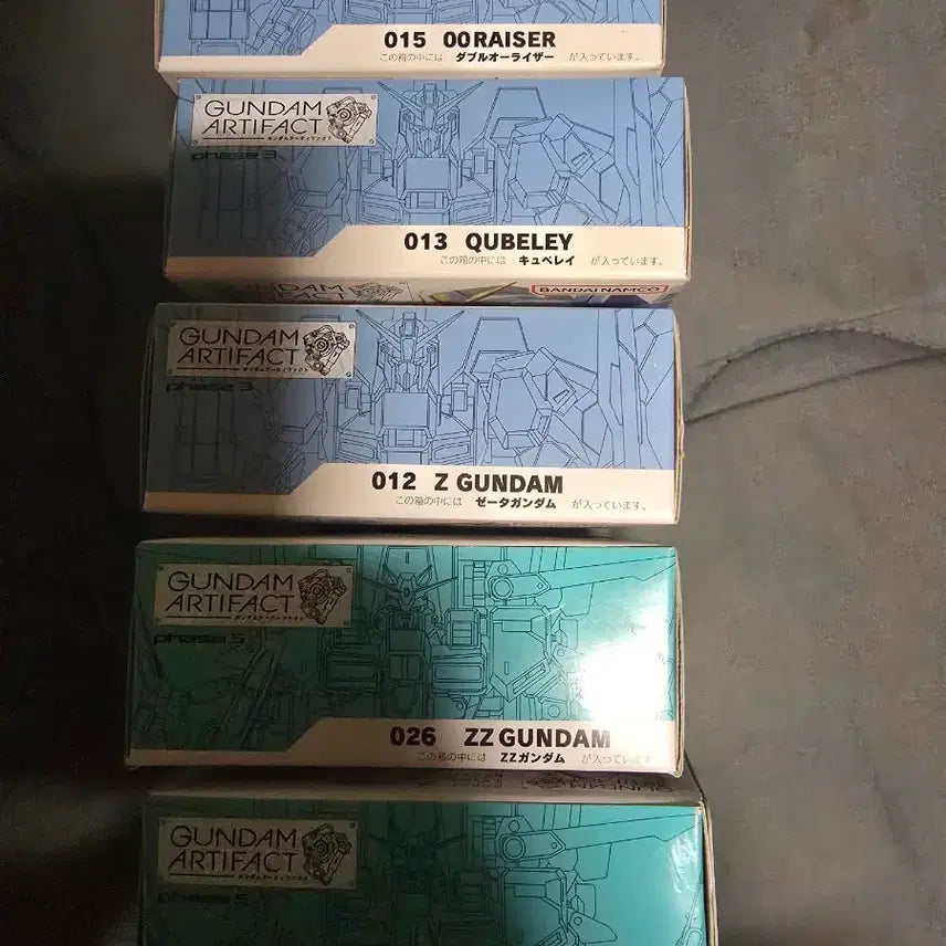 [BUNJANG] Gundam Artifacts Complete Set (00, Qubeley, Z, ZZ, Dio) / 건담 아티팩트 5종 세트 (더블오/큐베레이/Z/ZZ/디오)
