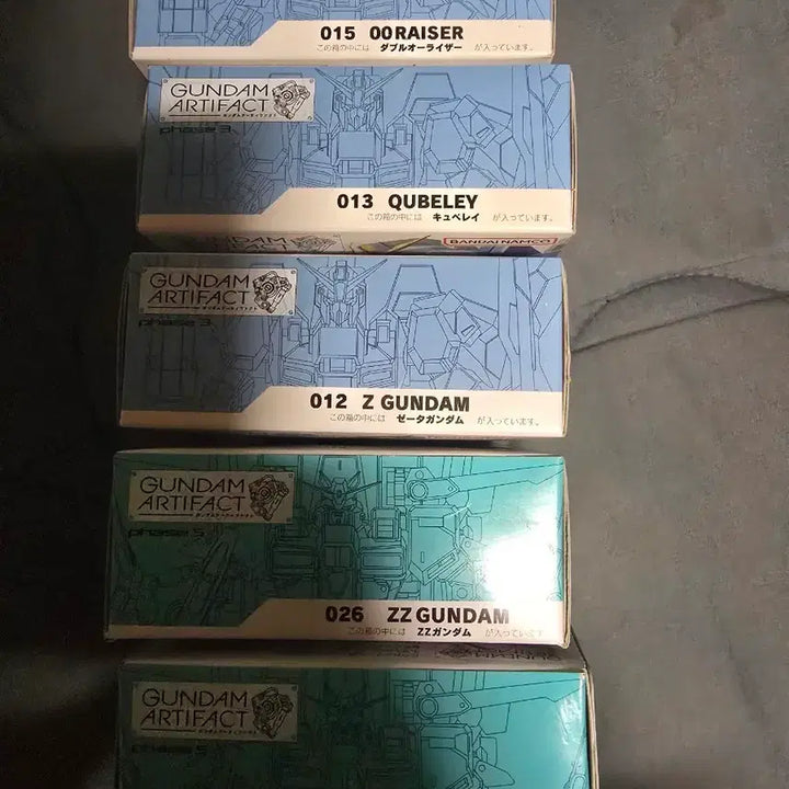 [BUNJANG] Gundam Artifacts Complete Set (00, Qubeley, Z, ZZ, Dio) / 건담 아티팩트 5종 세트 (더블오/큐베레이/Z/ZZ/디오)