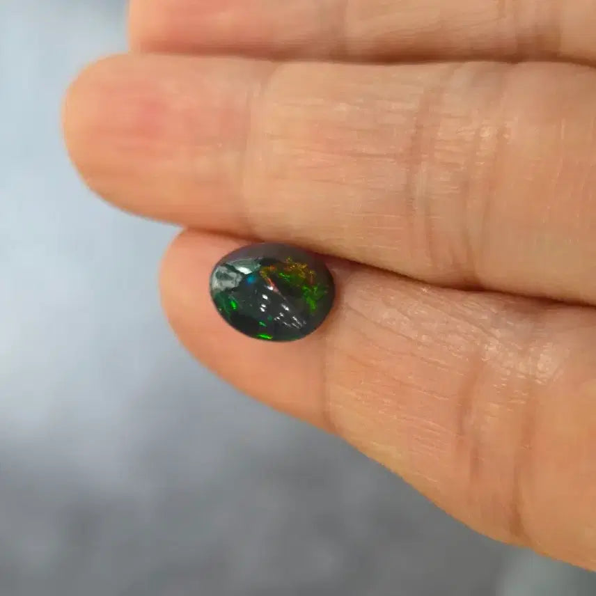 [BUNJANG] 1.5 Carat Natural Black Opal Gemstone / [상급/네온광채] 1.5캐럿 천연 블랙오팔(Black Opal) 나석